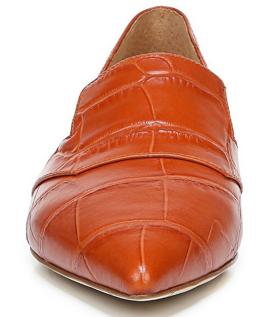 Trotters Harlow Lizard Patent Suede Leather Slip-Ons