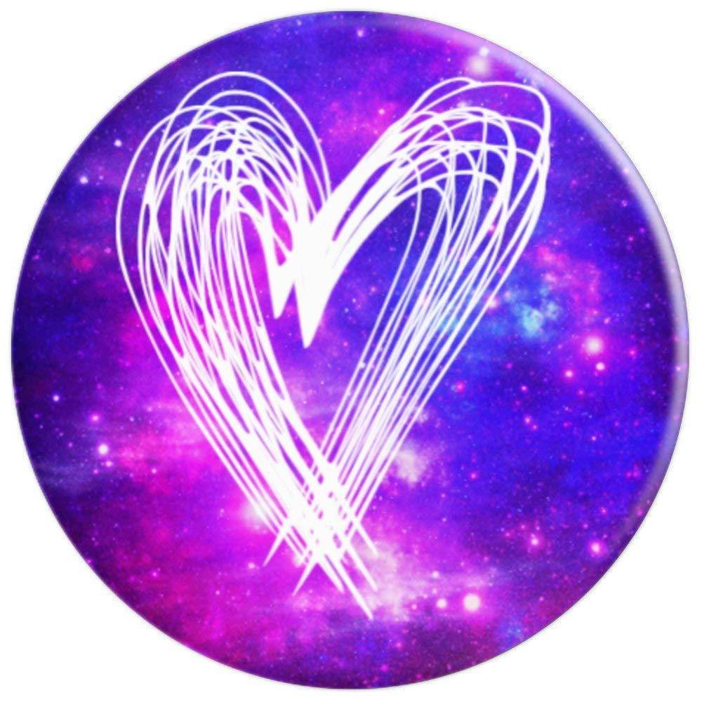 White Heart Purple Pop Socket Love & Valentine Cosmos