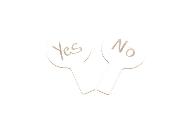 Flipside Products Mini Dry Erase Answer Paddles - Set of 12