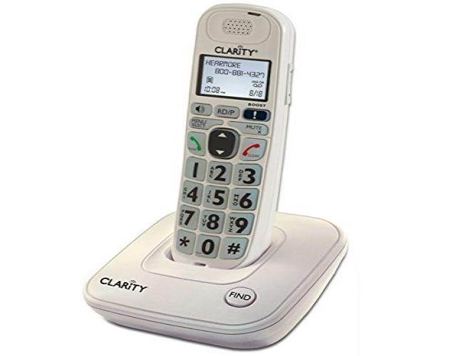 clarity d702 30db dect 6.0 amplified low vision cordless phone w-cid