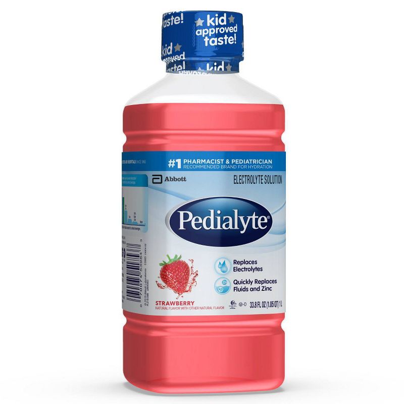 Pedialyte Electrolyte Solution -Strawberry - 33.8 fl oz