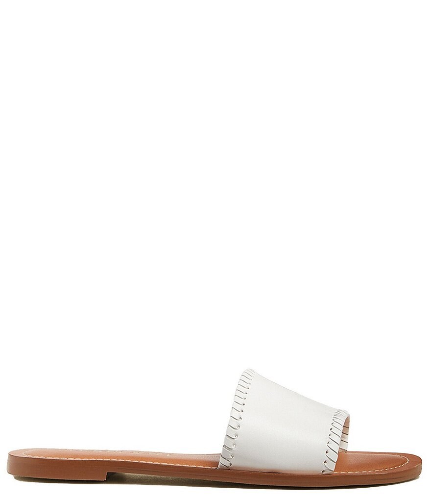 Jack Rogers Sofia Leather Whipstitch Detail Slides