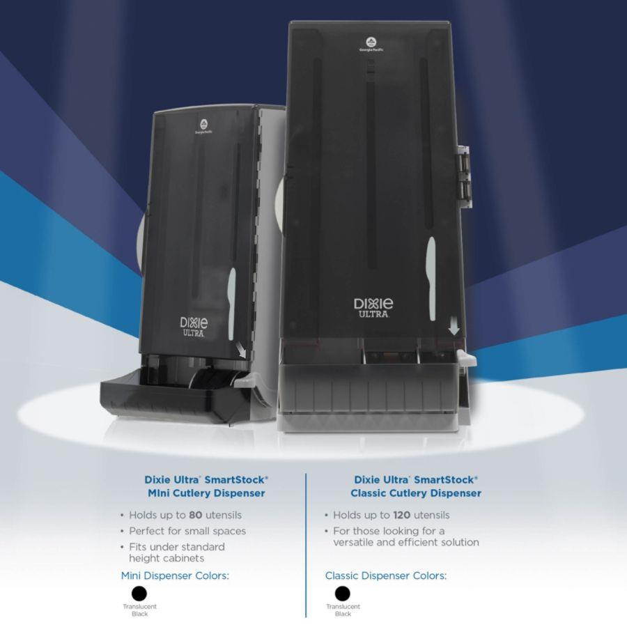 Dixie SSK51 Black, 24 Packs of 40, 960/Carton SmartStock Plastic Cutlery Refill Knives