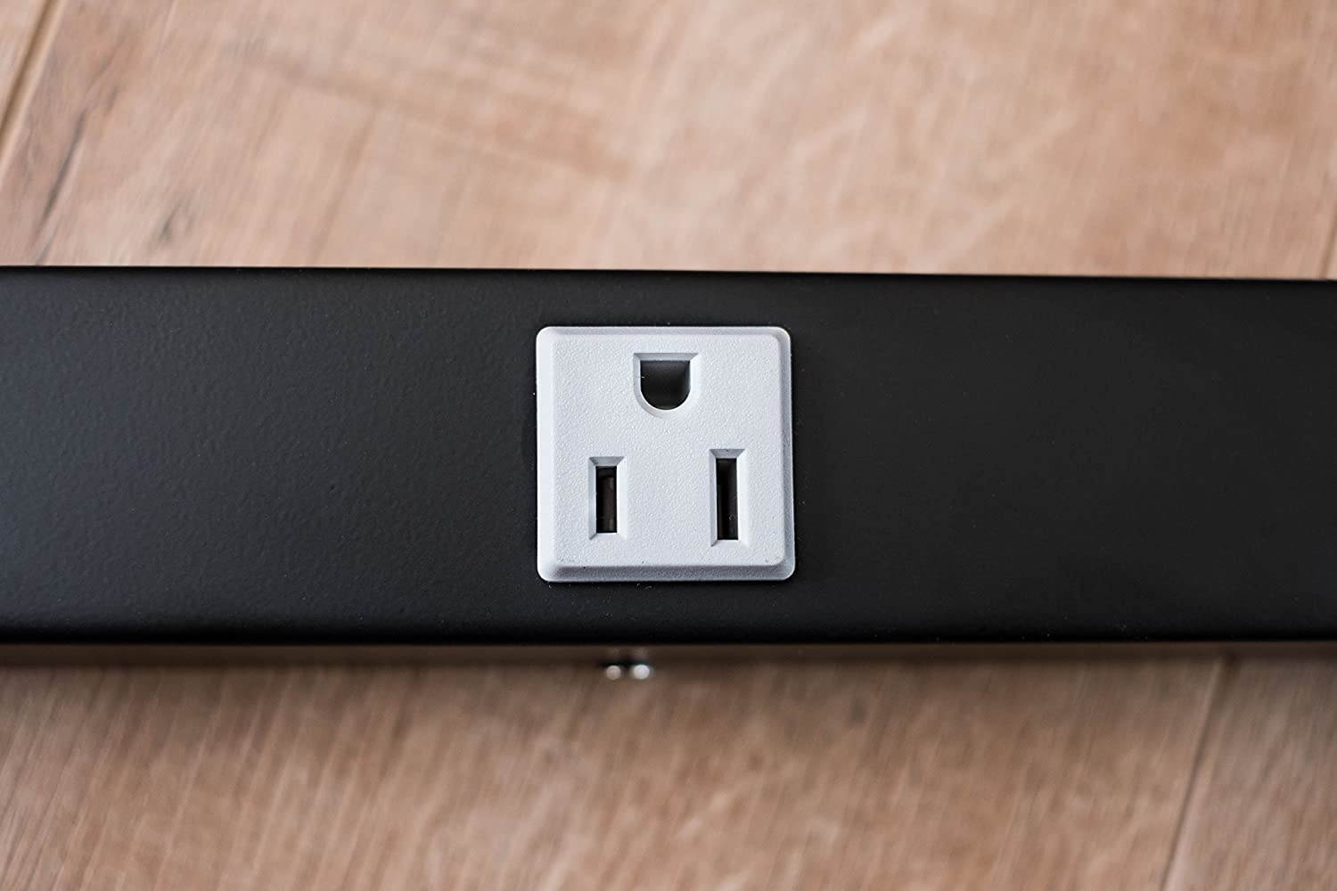 Opentron OT3093 Metal Surge Protector Power Strip Extension Cord 3 Feet 9 Outlet 3 Feet Power Cord