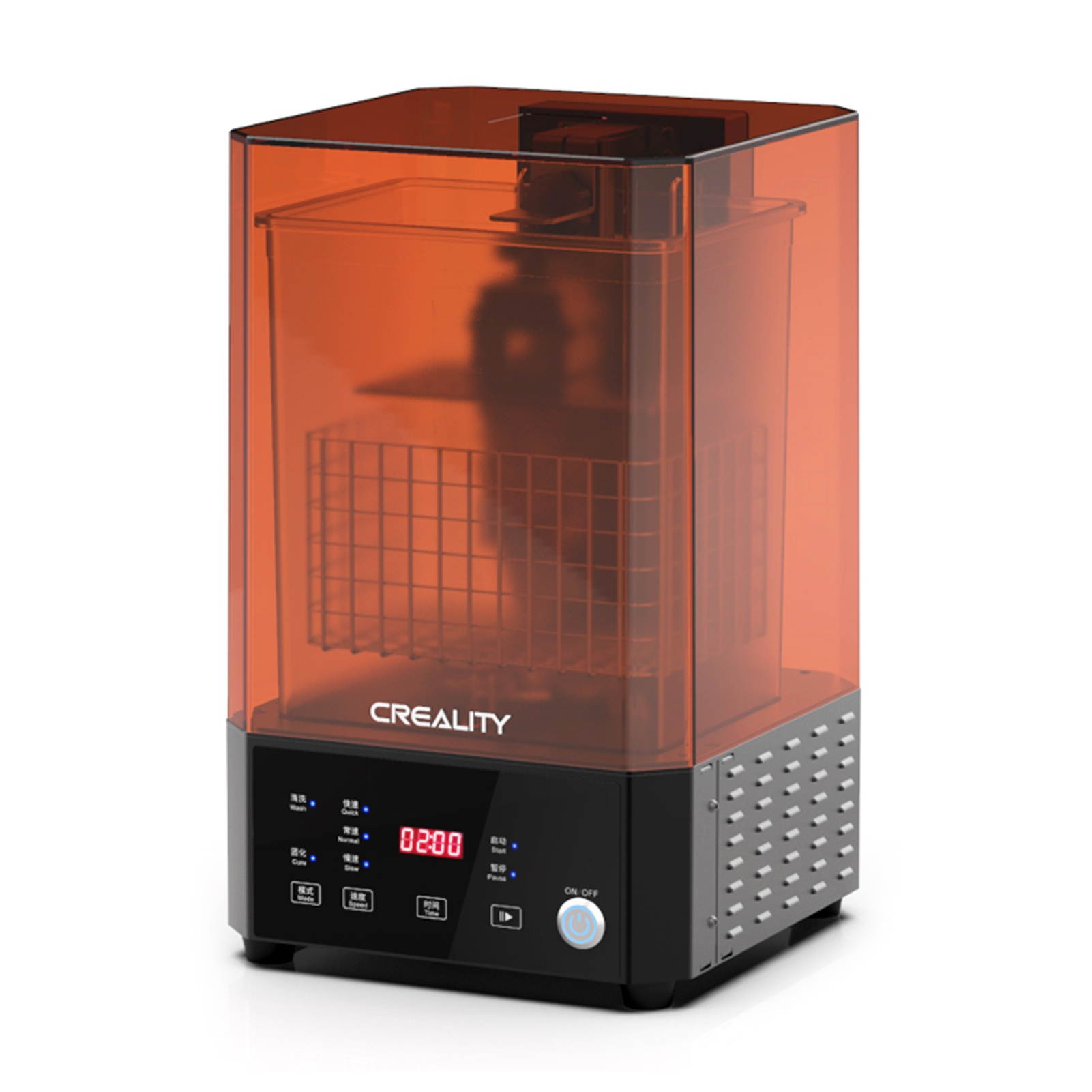 Creality All-in-one UV Curing and Washing Machine for SLA/DLP/LCD 3D Printed Resin Models, Three Gears Adjustable Speed, with Magnetic 360&deg;Rotatable Platform and Large Size Washing Container