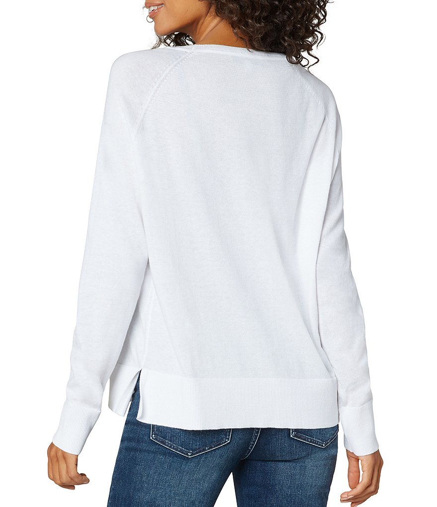 Liverpool Los Angeles Raglan Crew Neck Organic Cotton Blend Sweater