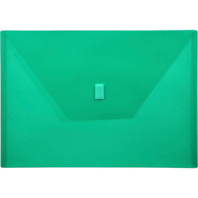 Lion Office Products Poly Envelope Side Opening Hook/Loop 13"x9-3/8" Green 22080GR