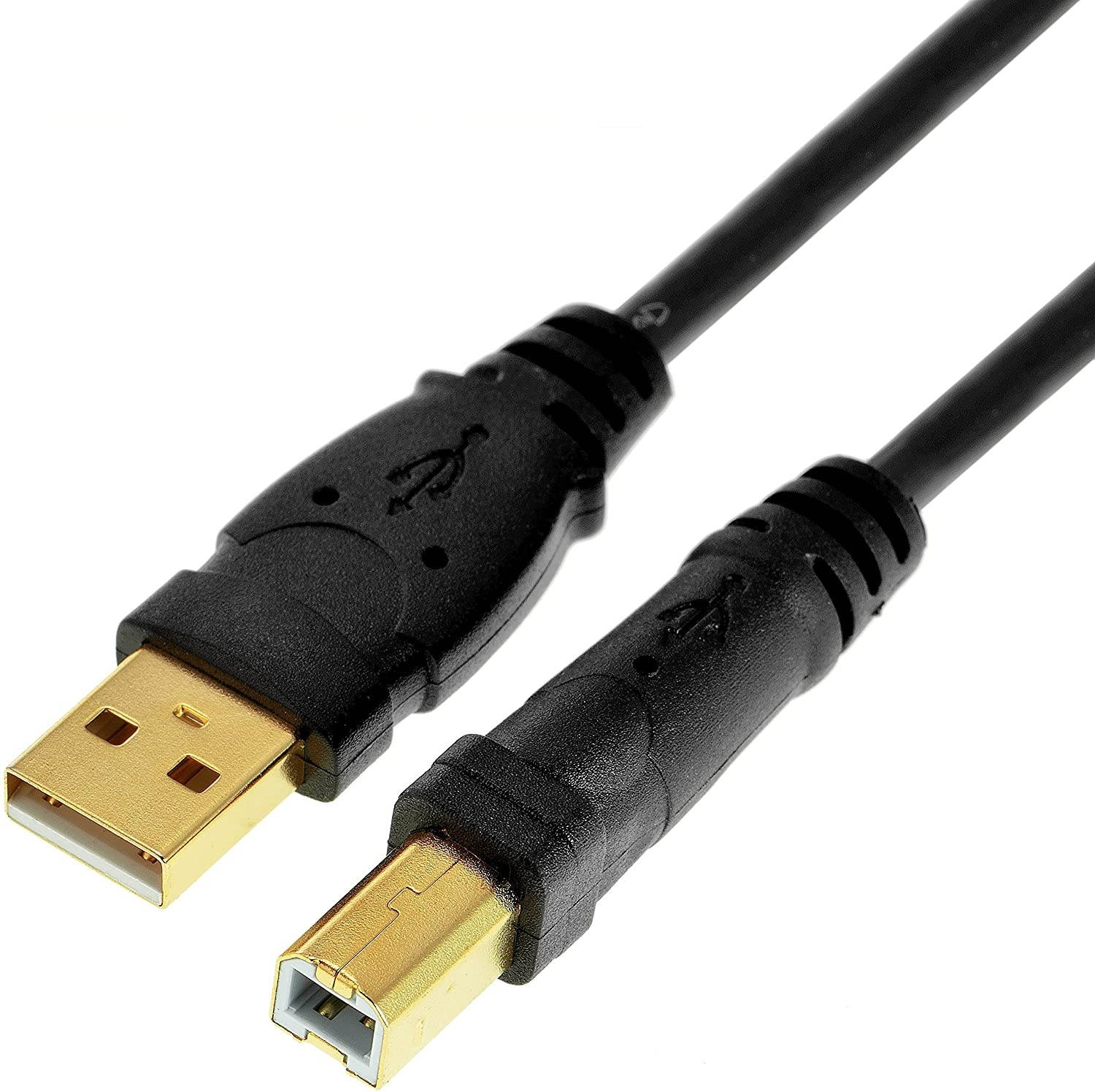 Mediabridge USB 2.0 - A Male to B Male Cable (10 Feet) - High-Speed with Gold-Plated Connectors - Black - (Part# 30-001-10B)
