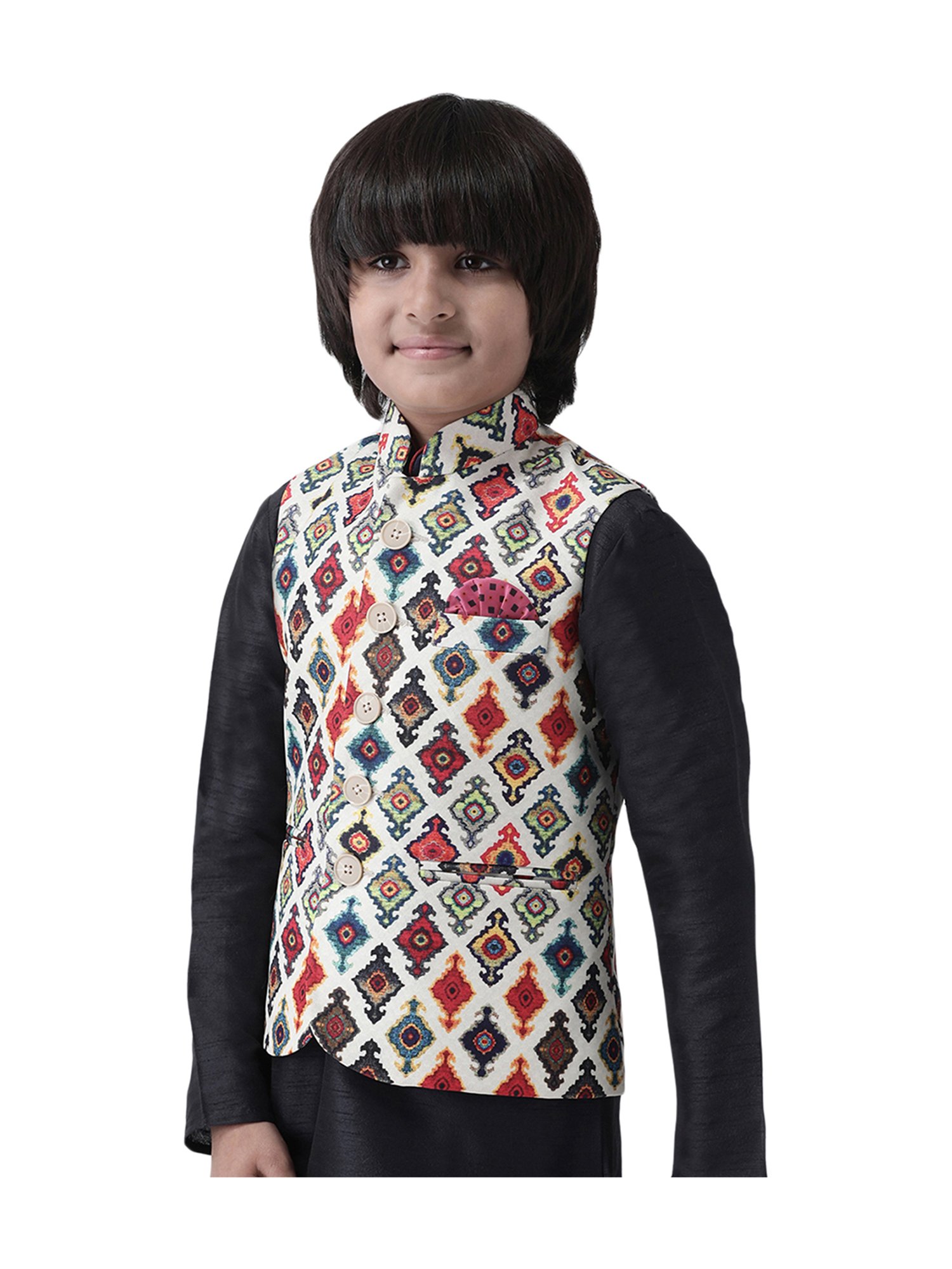 Hangup Kids Multicolor Printed Waistcoat