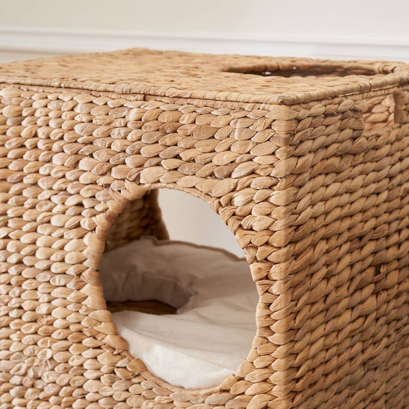 K&H Pet Products 3973 Extra Wide Outdoor Water Resistant Heated Kitty House with 2 Door Flaps Safe Escape For Feral and Outdoor Cats, Olive