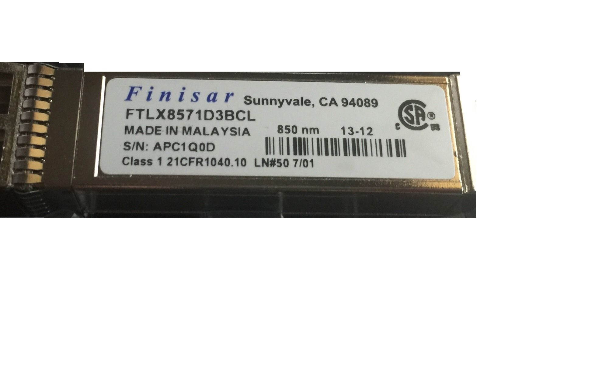 OEM Finisar Transceiver FTLX8571D3BCL 10GB 10Gbps SFP Optic