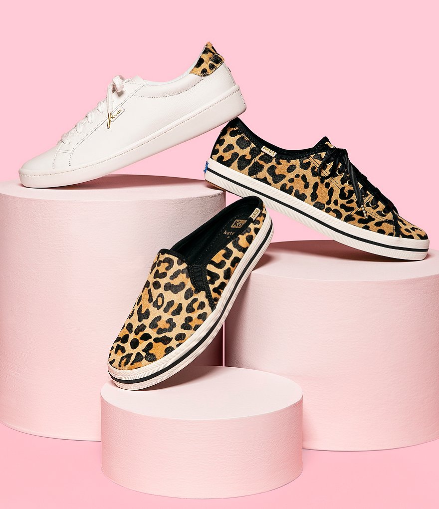 Keds Keds x kate spade new york Kickstart Leopard Print Lace-Up Sneakers