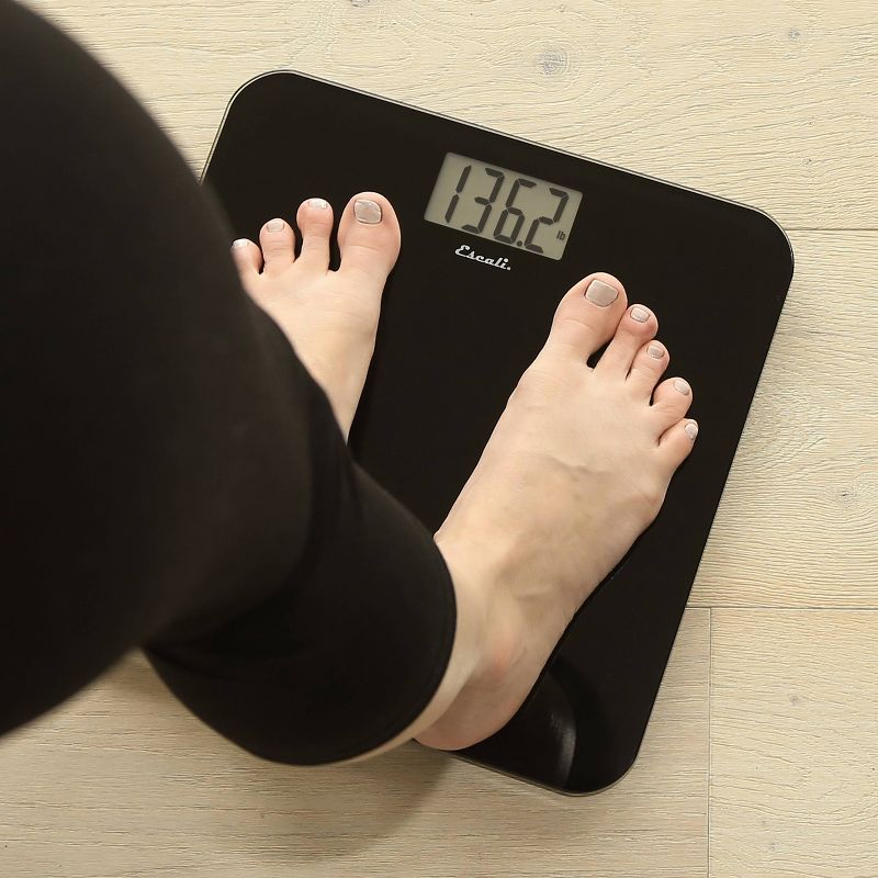 Slim Glass Bathroom Scale Black - Escali