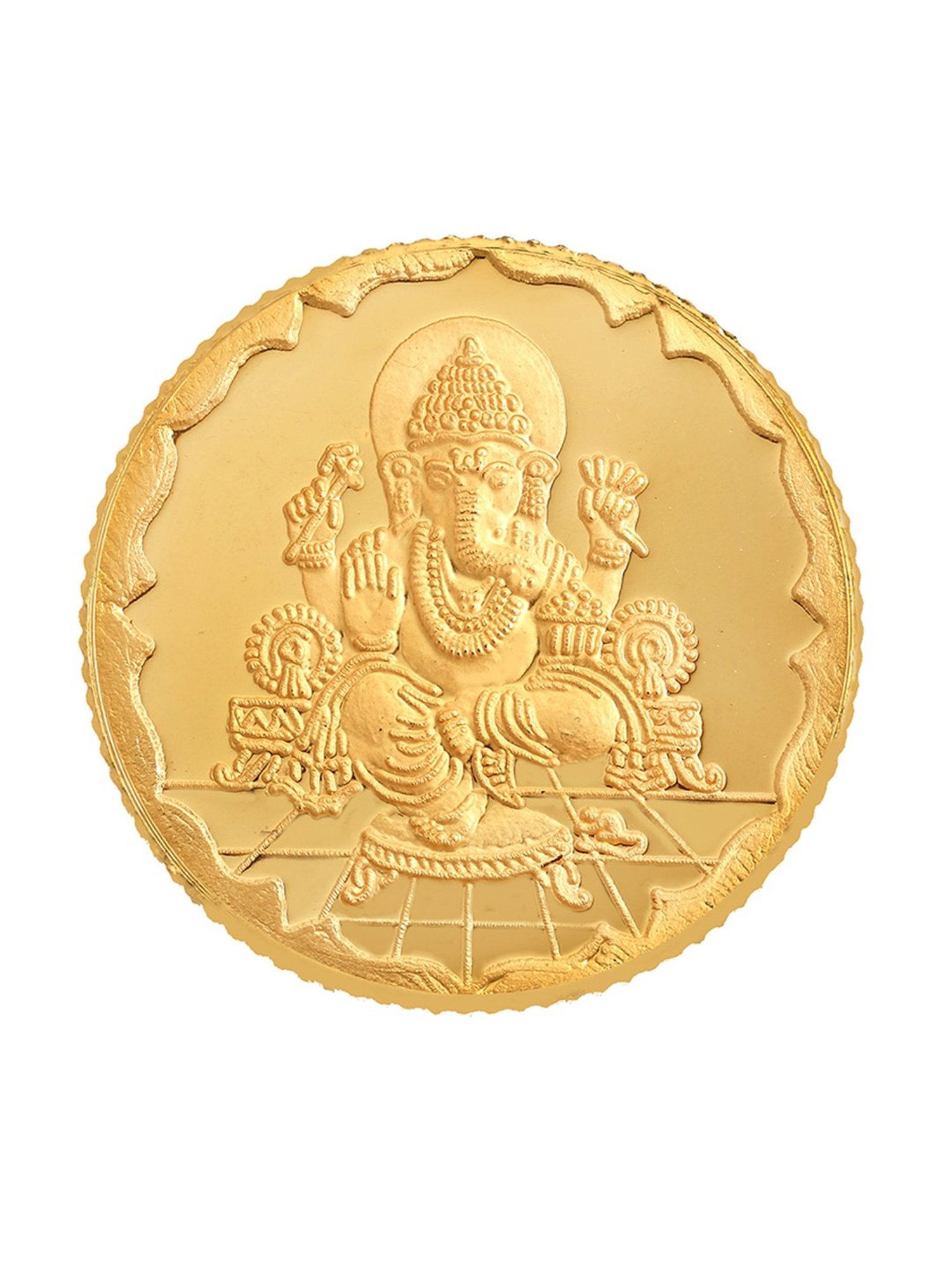 Bangalore Refinery Lord Ganesha 24k (999) 10gm Gold Coin