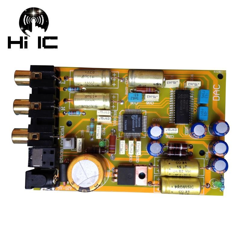 Olive HiFi Audio DAC Decoder Board Optical Coaxial input Analog Audio Output Decoder For CD DVD TV Set Top Box  DC 6V-12V