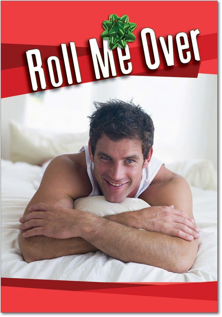 B1373 Box Set of 12 Roll Me Over Naughty Humor Christmas Greeting Cards with Envelopes