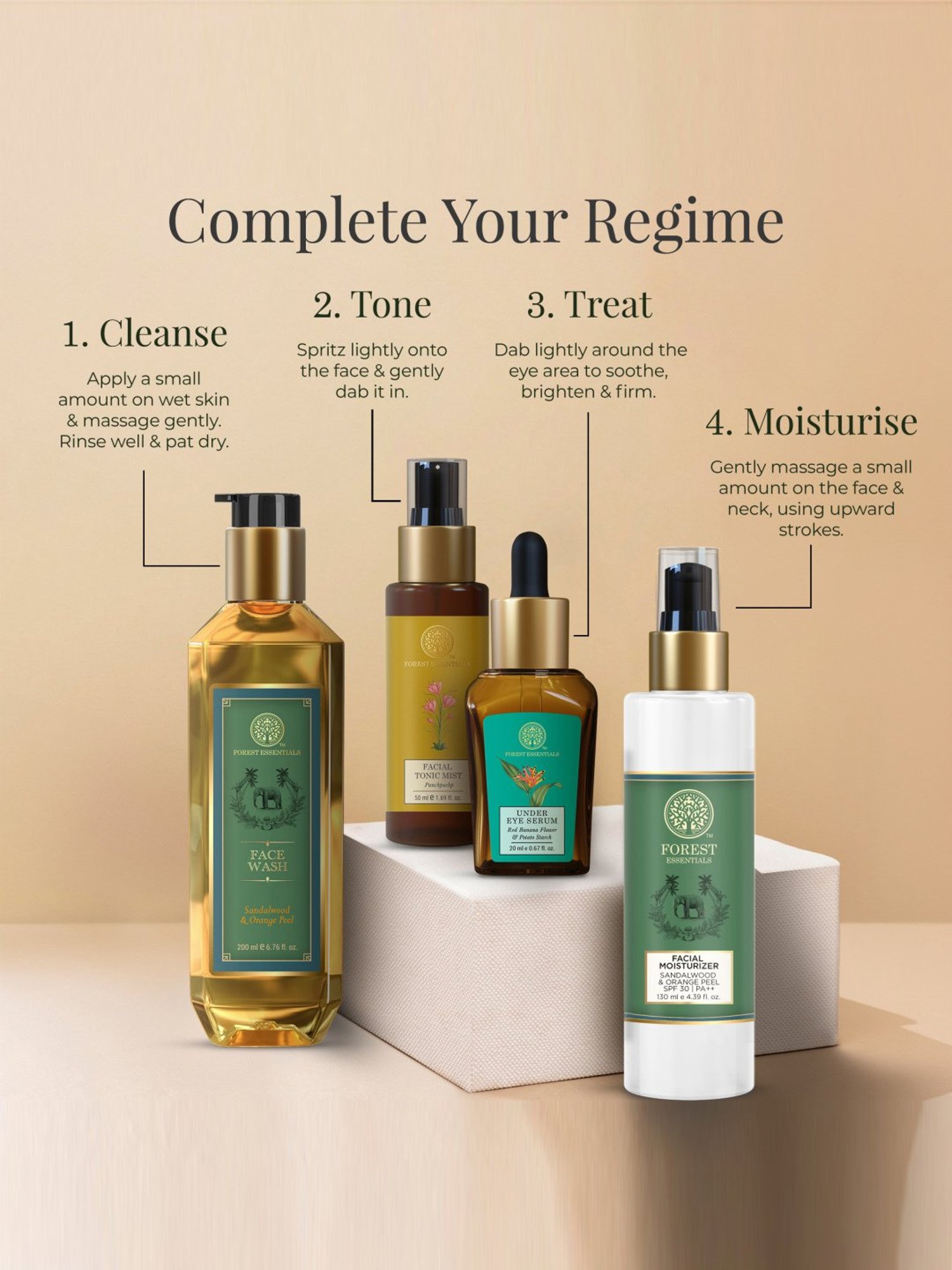 Forest Essentials Facial Moisturizer Sandalwood & Orange Peel with SPF 30 PA++&iquest;- 130 ml