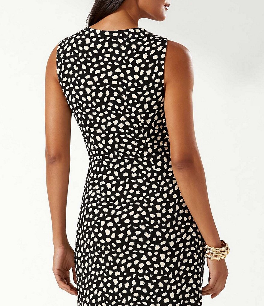 Tommy Bahama Clara Darling Dots Faux Wrap V-Neck UPF 30 Sleeveless Maxi Dress