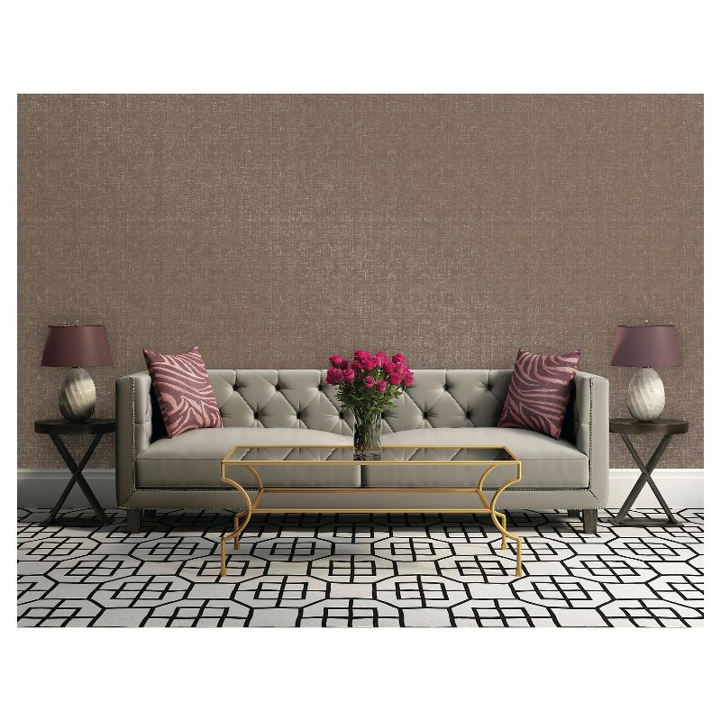 Devine Color Weave Peel & Stick Wallpaper Brown