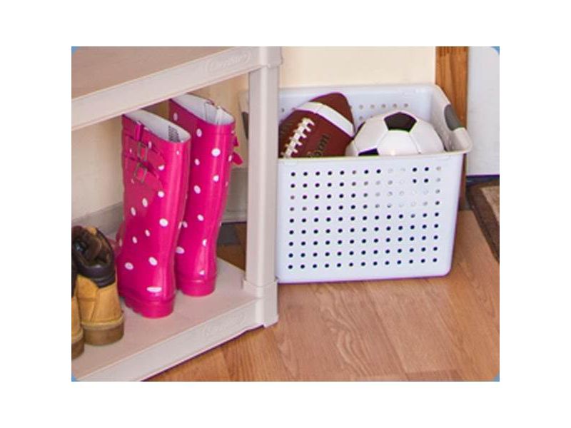 Lakeside Large Clear Plastic Storage Bins for the Kitchen and Home - Set of 3