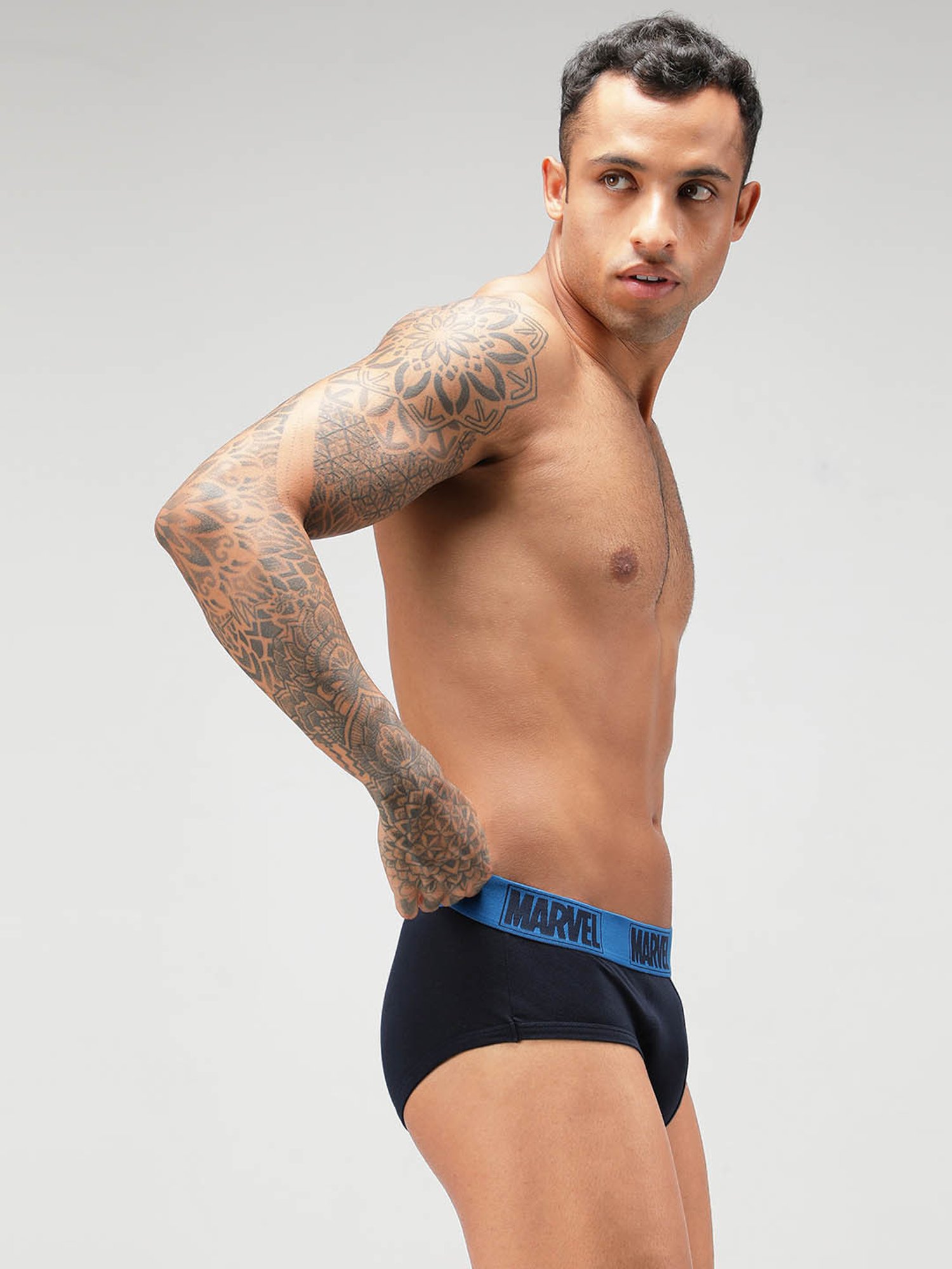 Zoiro Black & Navy Regular Fit Briefs - Pack Of 2