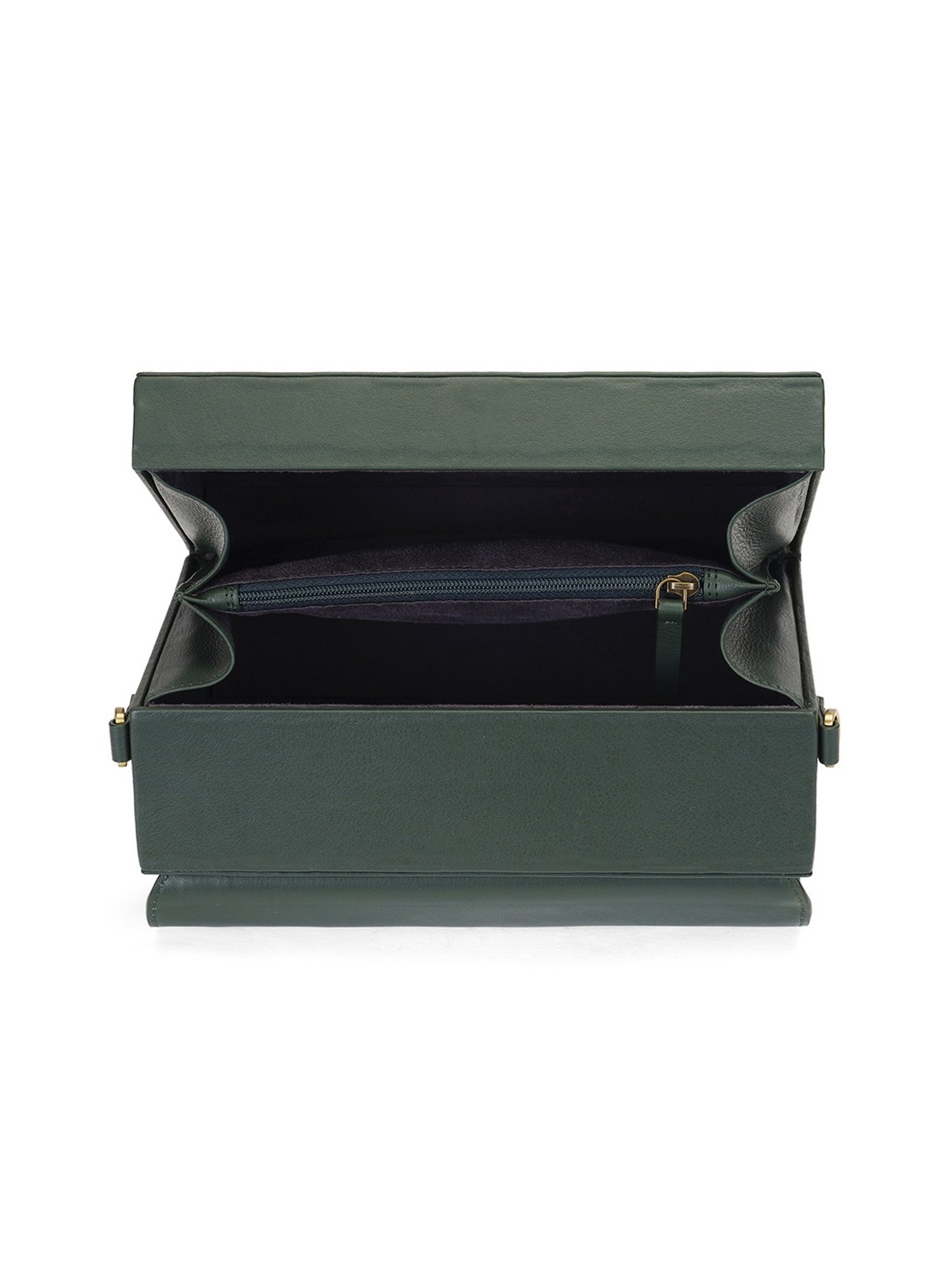 PERQUISITE RAINA Green Solid Small Sling Handbag