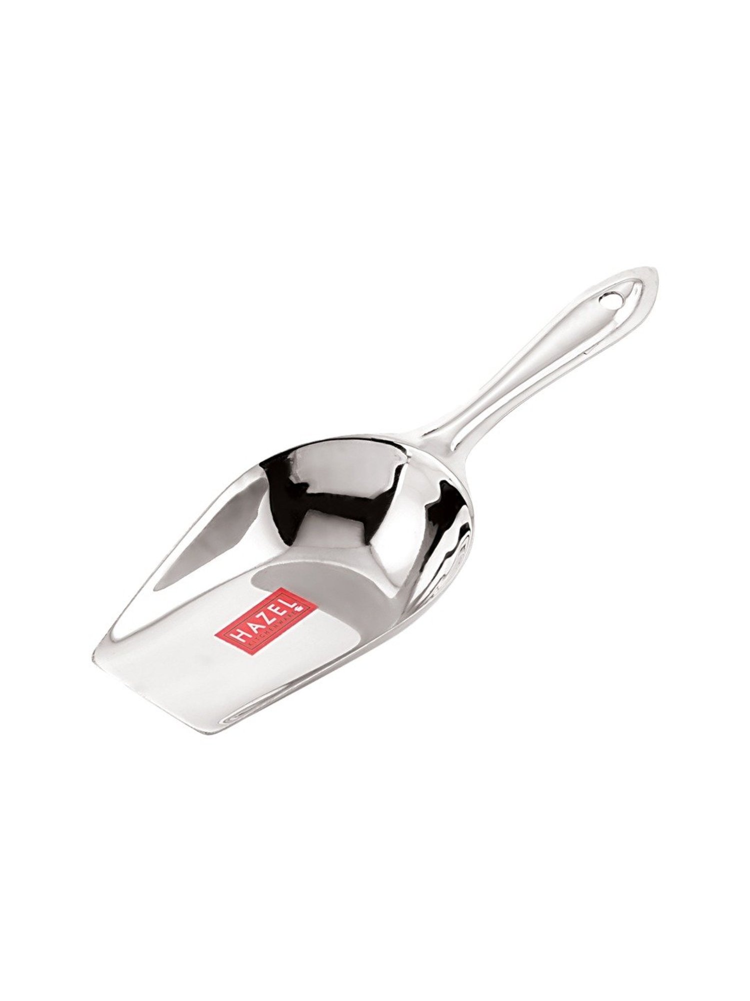 HAZEL Silver Stainless Steel Large Kitchen Scoop for Grocery