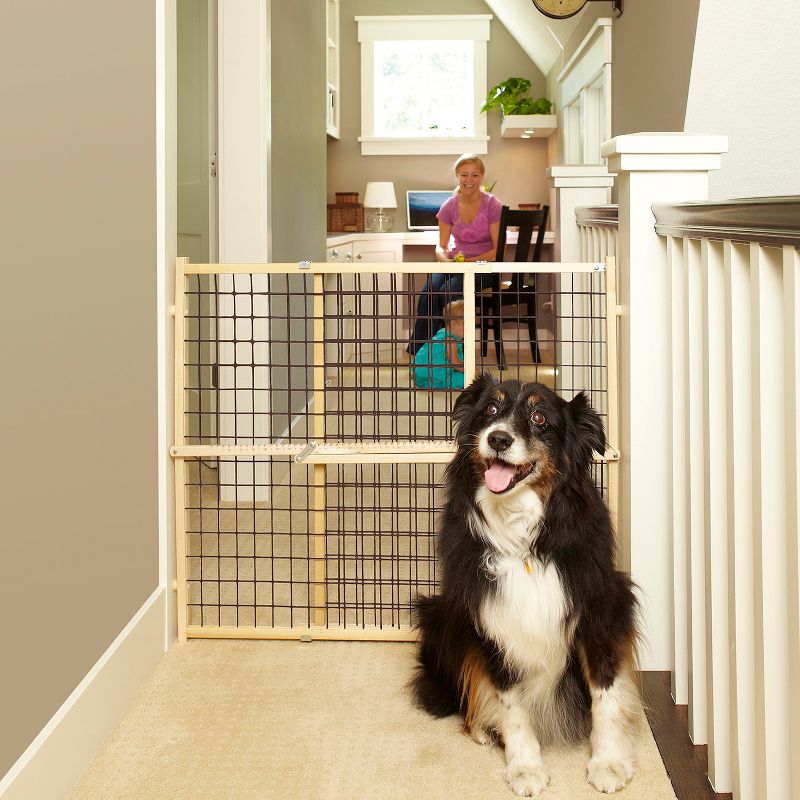 MyPet Extra Wide Wire Mesh Dog Gate - 29.5"-50 - Brown