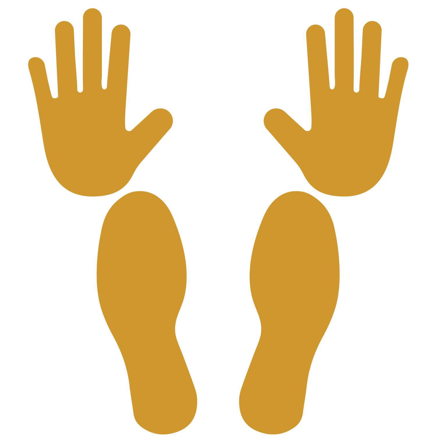 LiteMark Golden Yellow Pat Down Position Guide for Security Checkpoints and Law Enforcement