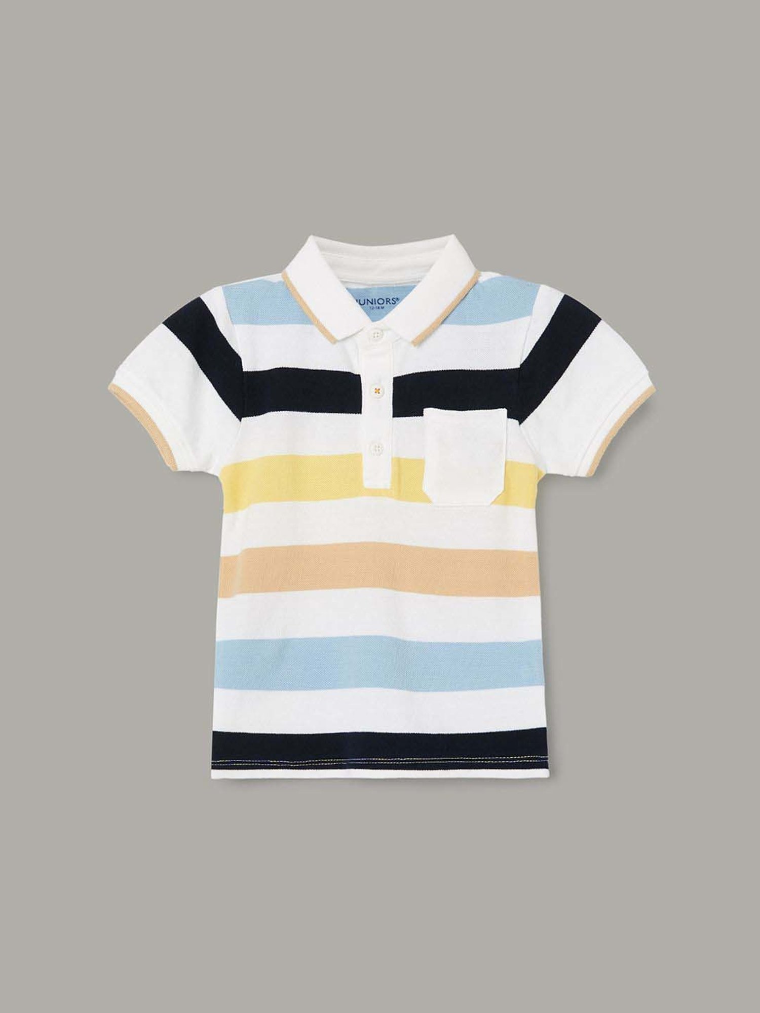 Juniors by Lifestyle Boys Multicolor Cotton Striped T Shirt