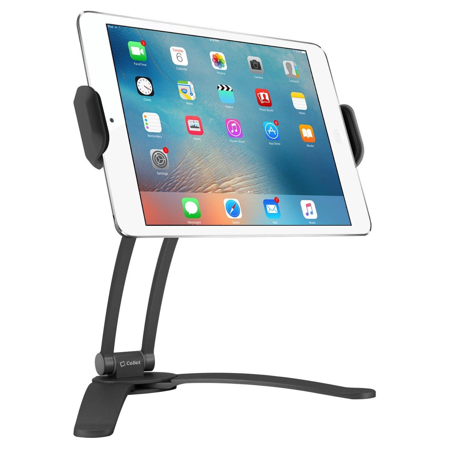 Cellet Kitchen Tablet Mount Stand 2-in-1 Kitchen Wall/Tabletop Desktop Mount Recipe Holder Stand for 7 to 13 Inch Tablet fits 2017 iPad Pro 12.9/9.7/Air/Mini, Surface Pro