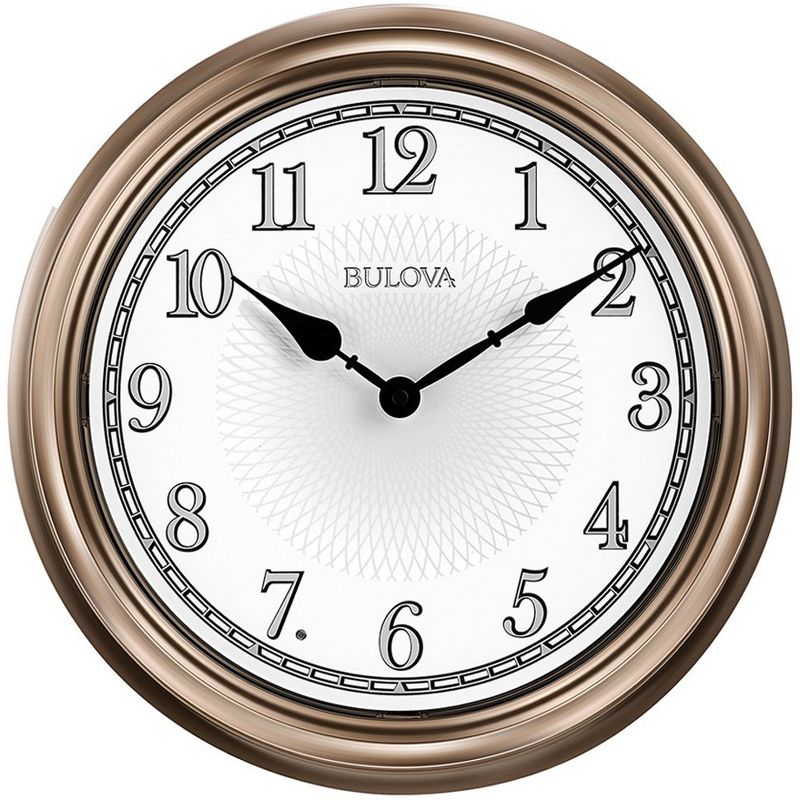 Bulova Clocks C4826 Home Decor Indoor/Outdoor Decorative 14 Inch Diameter Lighted Dial Glowing Light Time Wall Clock