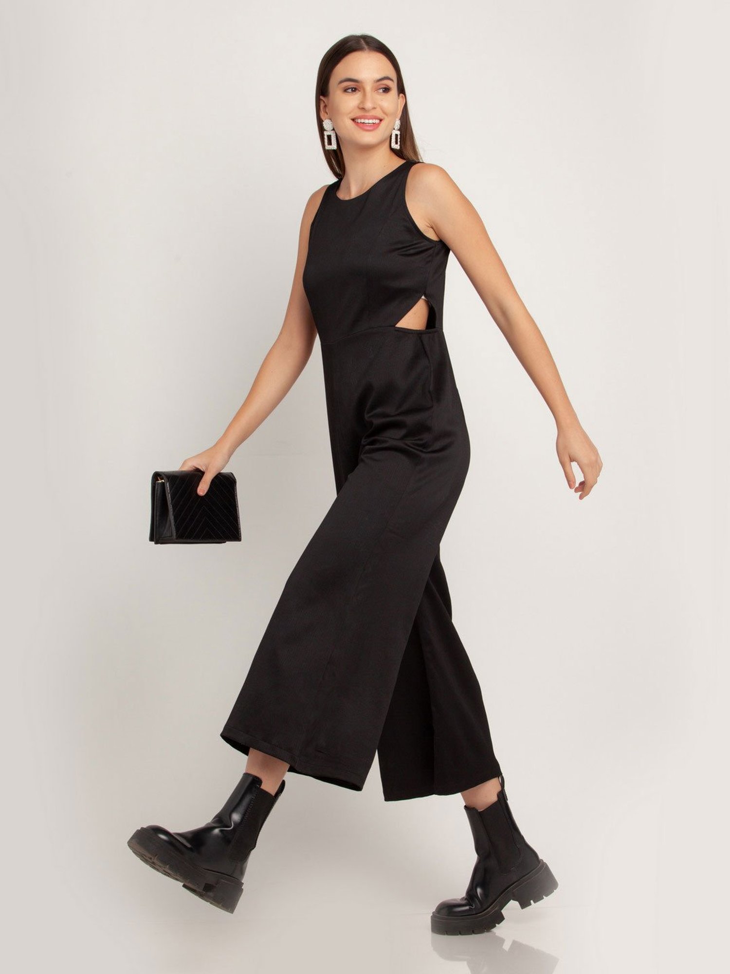 Zink London Black Full Length Jumpsuit