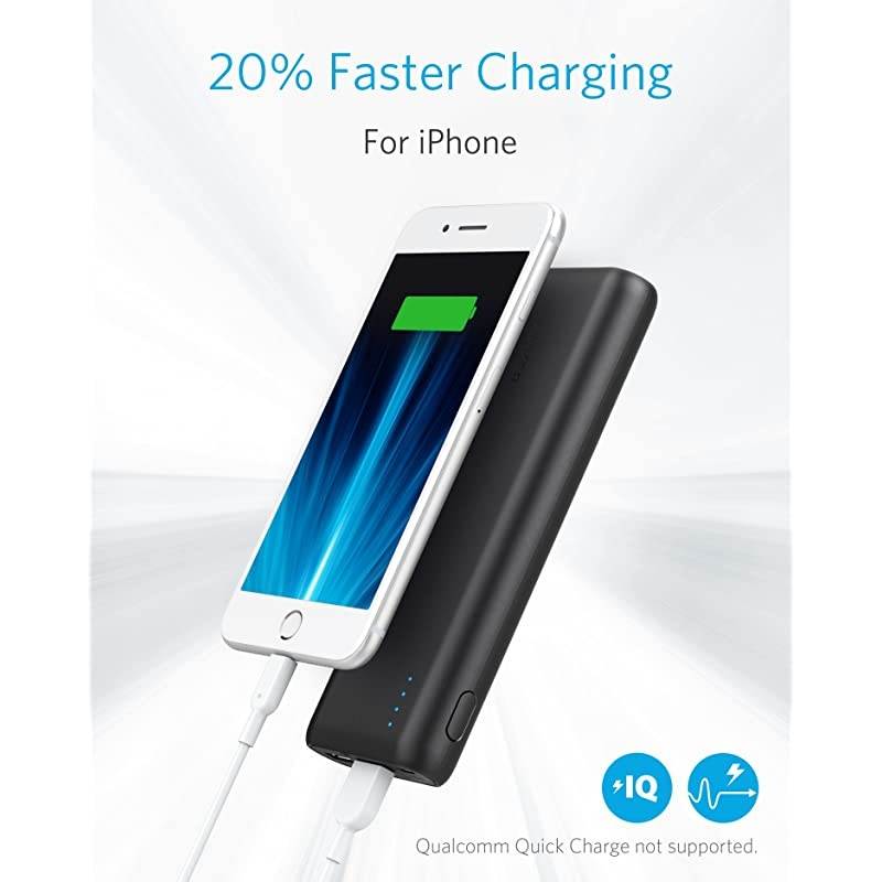Portable Charger  PowerCore 20100mAh Ultra High Capacity Power Bank with 48A Output and PowerIQ Technology External Battery Pack for iPhone iPad amp Samsung Galaxy amp More Black