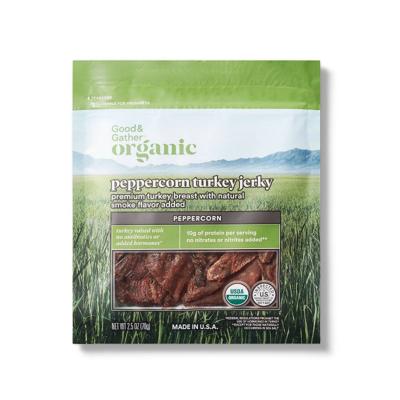 Organic Peppercorn Turkey Jerky - 2.5oz - Good & Gather™