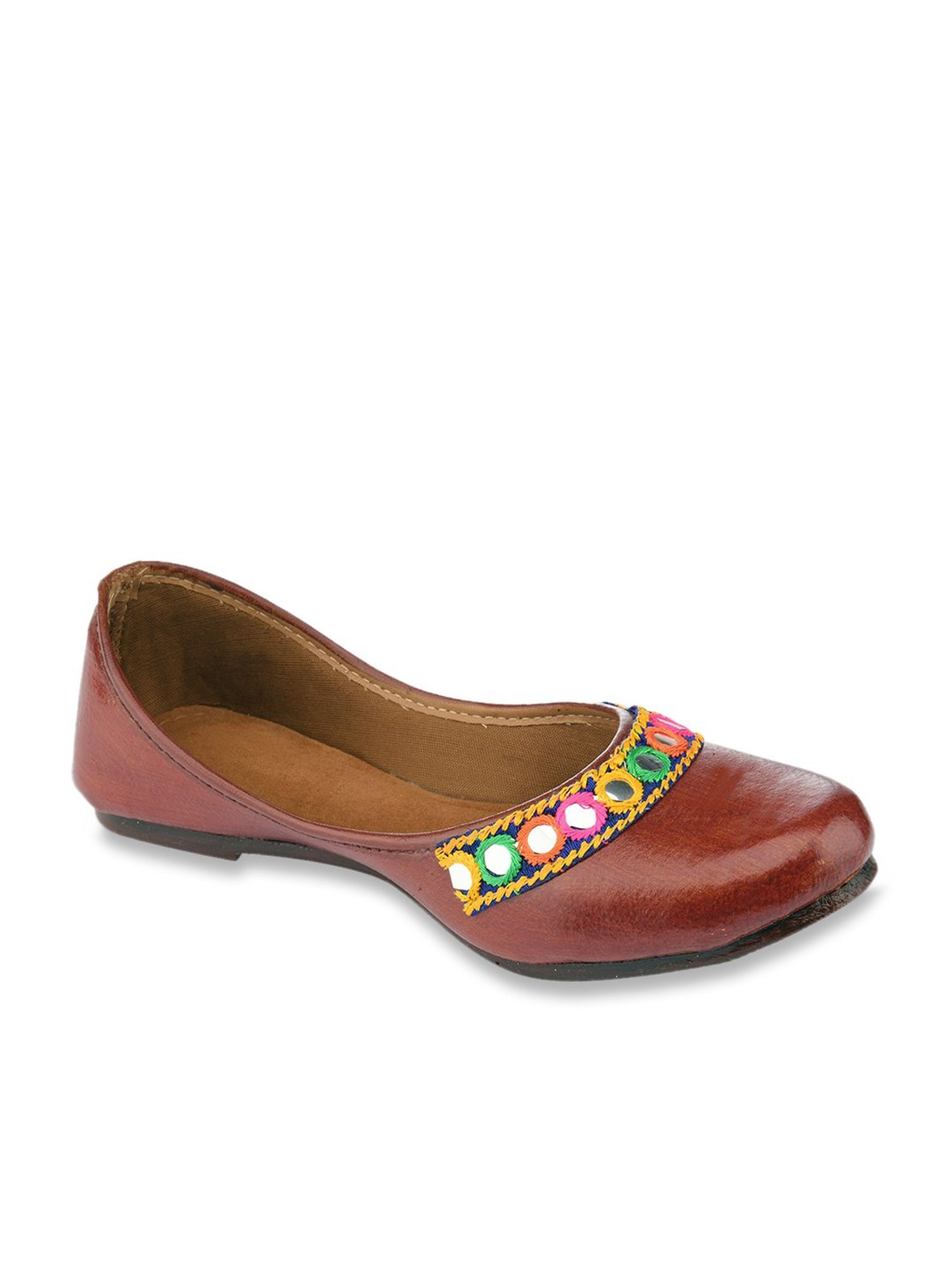 Desi Colour Women's Brown Ethnic Juttis