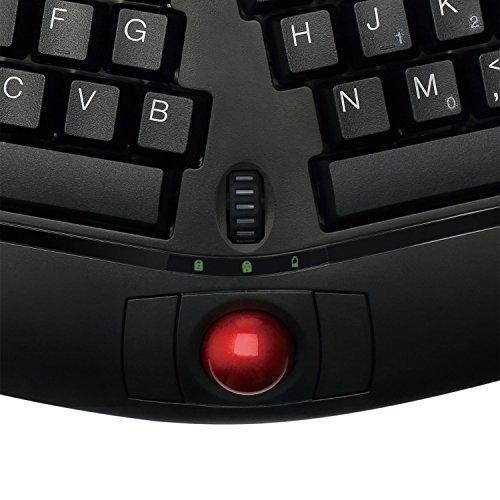 Adesso Tru-Form Media 3150-2.4 GHz Wireless Ergo Trackball Keyboard (WKB-3150UB)