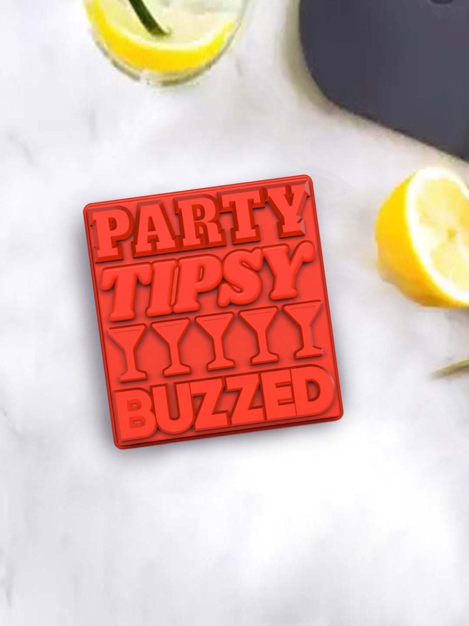 Zoku 'Party' Red Silicone 14 cm 4-In-1 Ice Mould