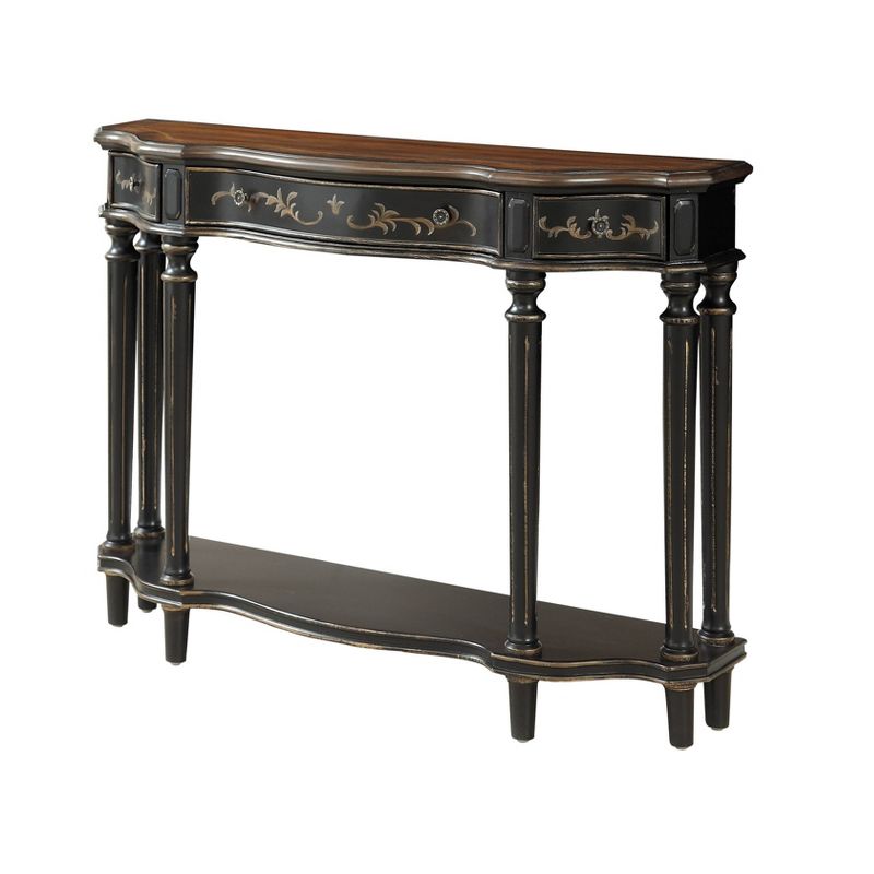 Oliver 3 Drawer Console Table Black - Treasure Trove Accents