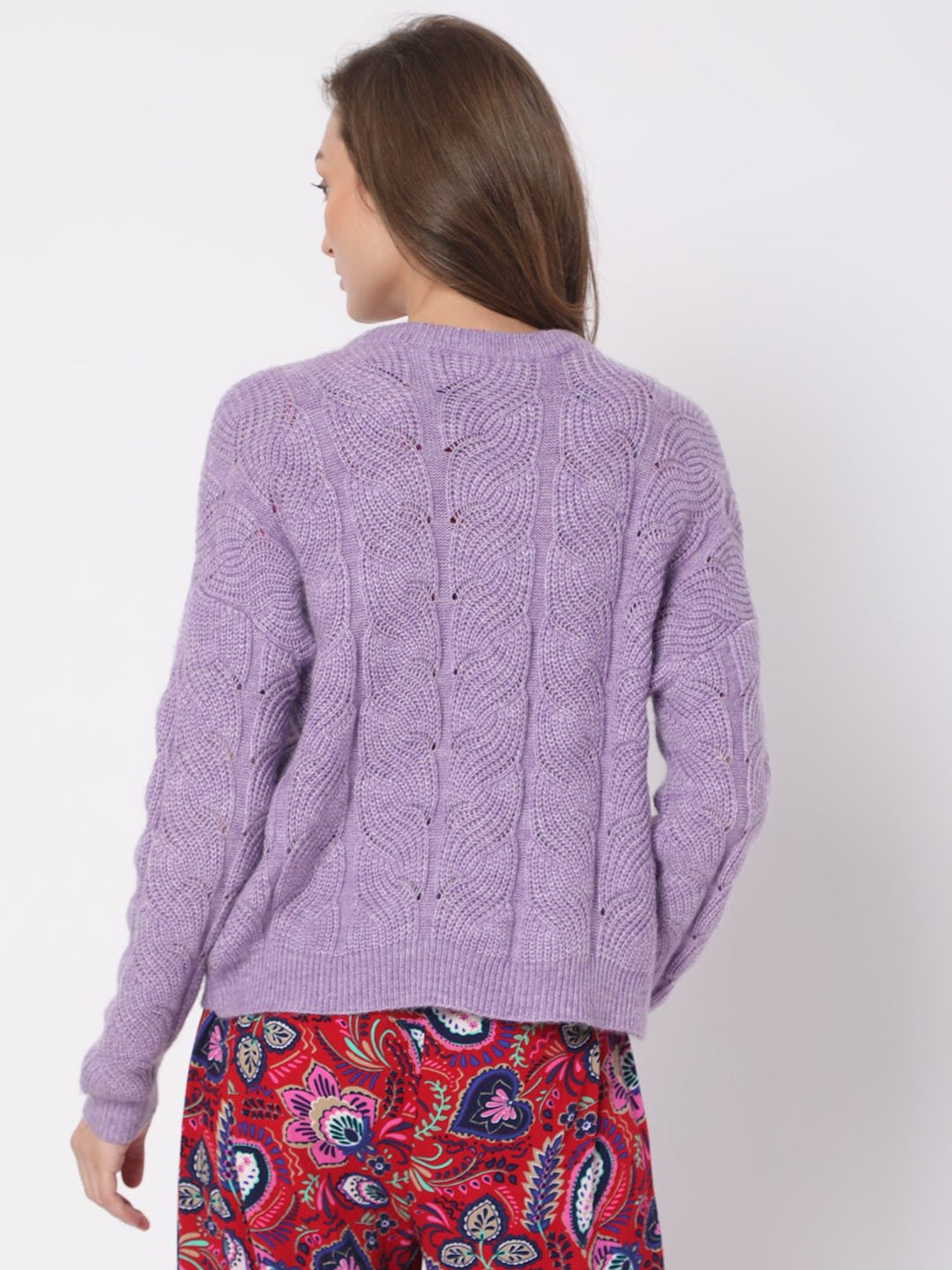 Vero Moda Violet Self Design Sweater