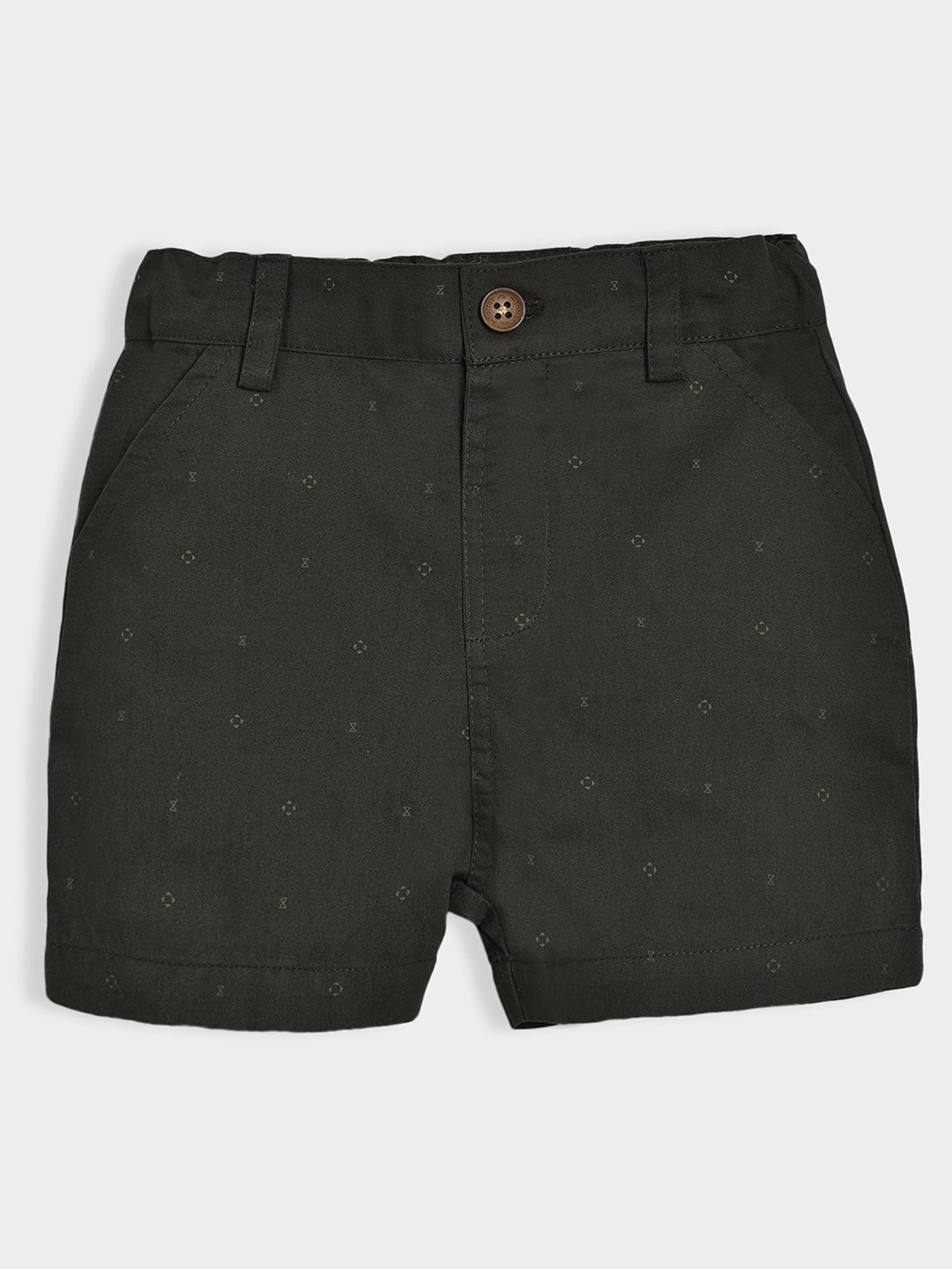 MiArcus Kids White & Black Printed T-Shirt with Shorts