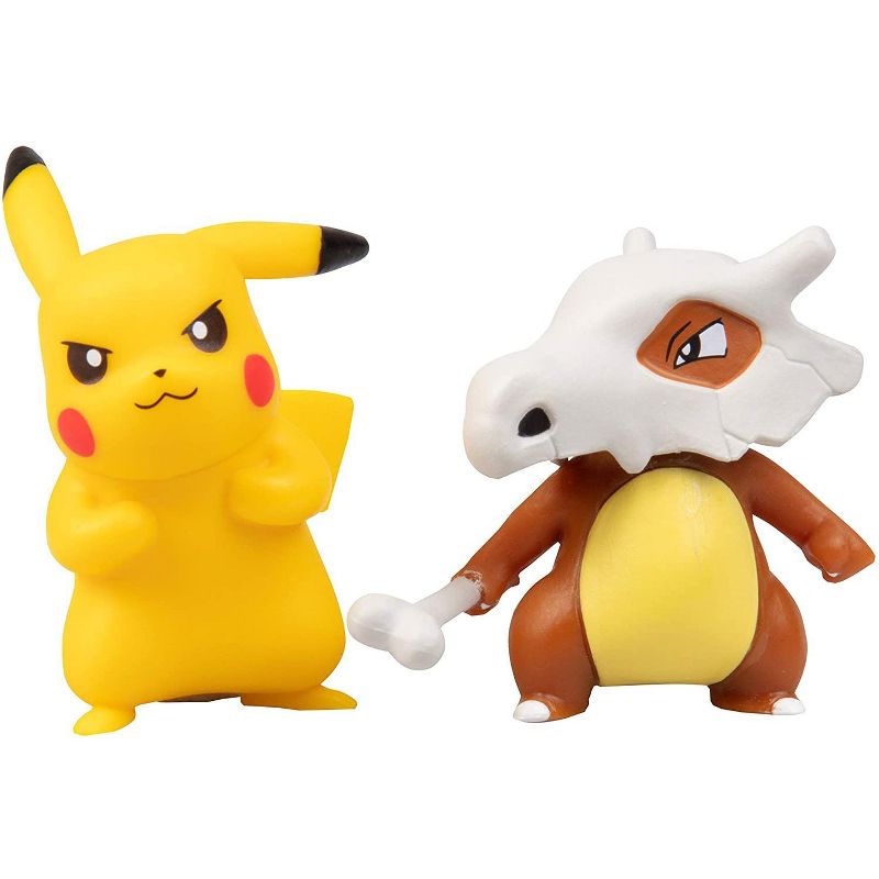 Jazwares Pokemon Clip 'N' Go Belt Set with 3 Poke Balls & 2 Figures - Includes Pikachu and Cubone
