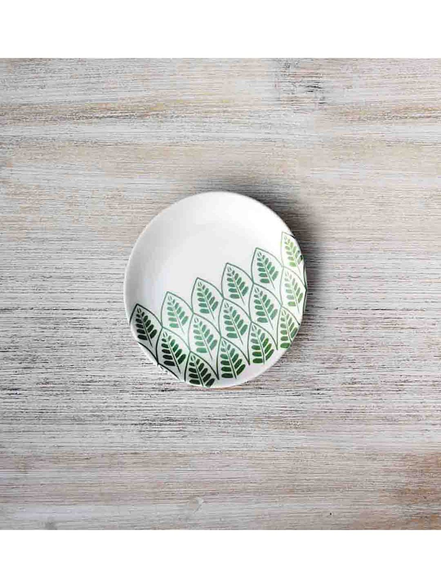 Fanusta Bahaar White Ceramic Side Plate - Set of 1