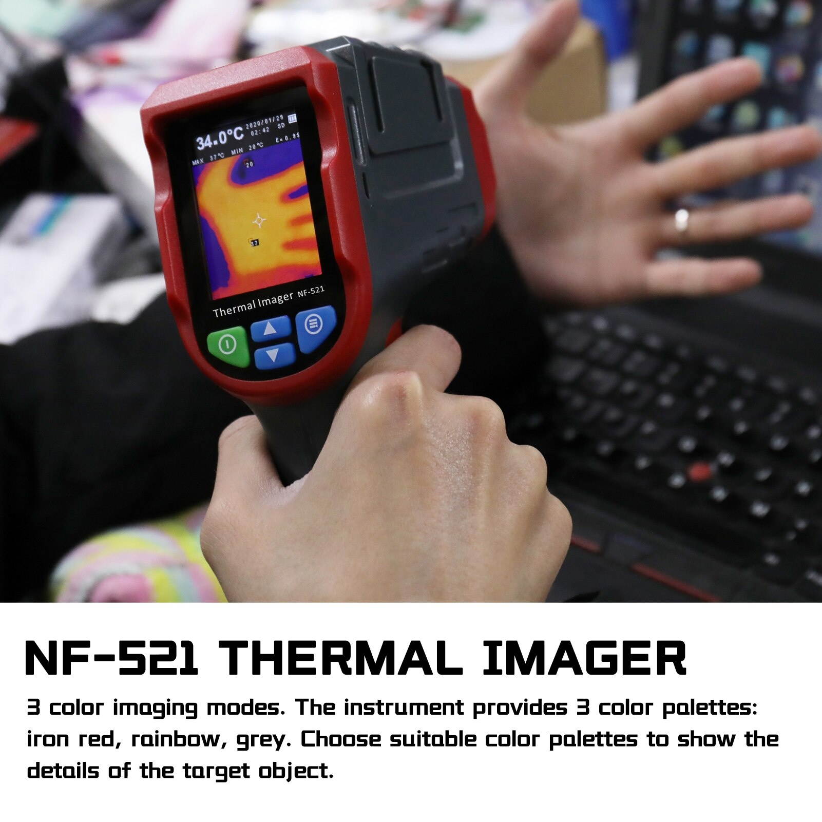NF-521 Thermal Imager Portable Infrared Camera Digital Display Heating Detector Handheld Temperature Imaging Imager