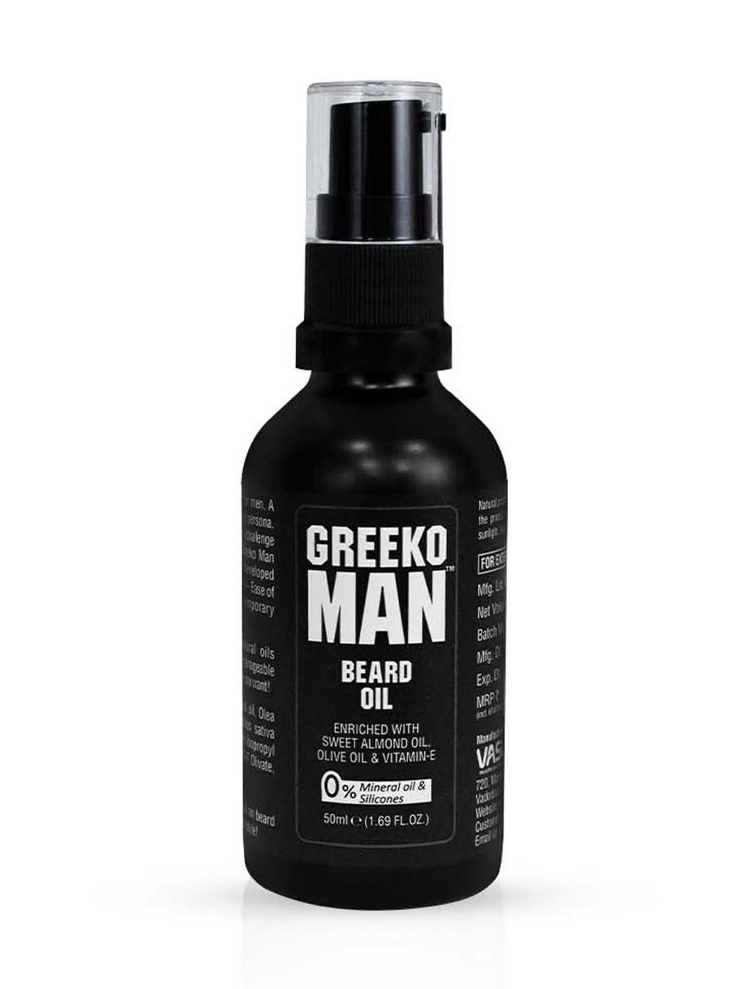 THE REAL MAN Beard Growth Oil 100 Percent Organic Beard & Moustache Hair Growth Oil - 50 ml