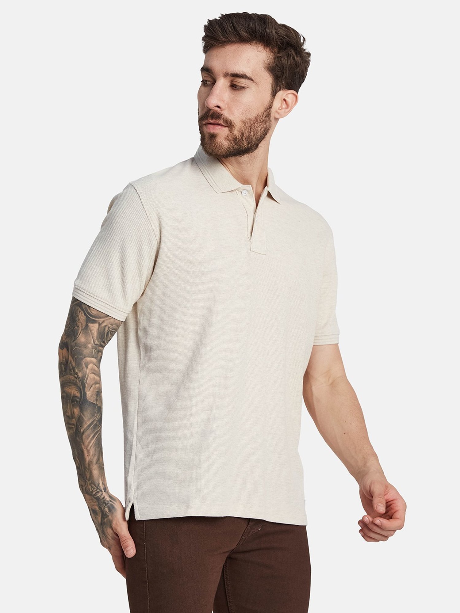 Octave Natural Regular Fit Polo T-Shirt