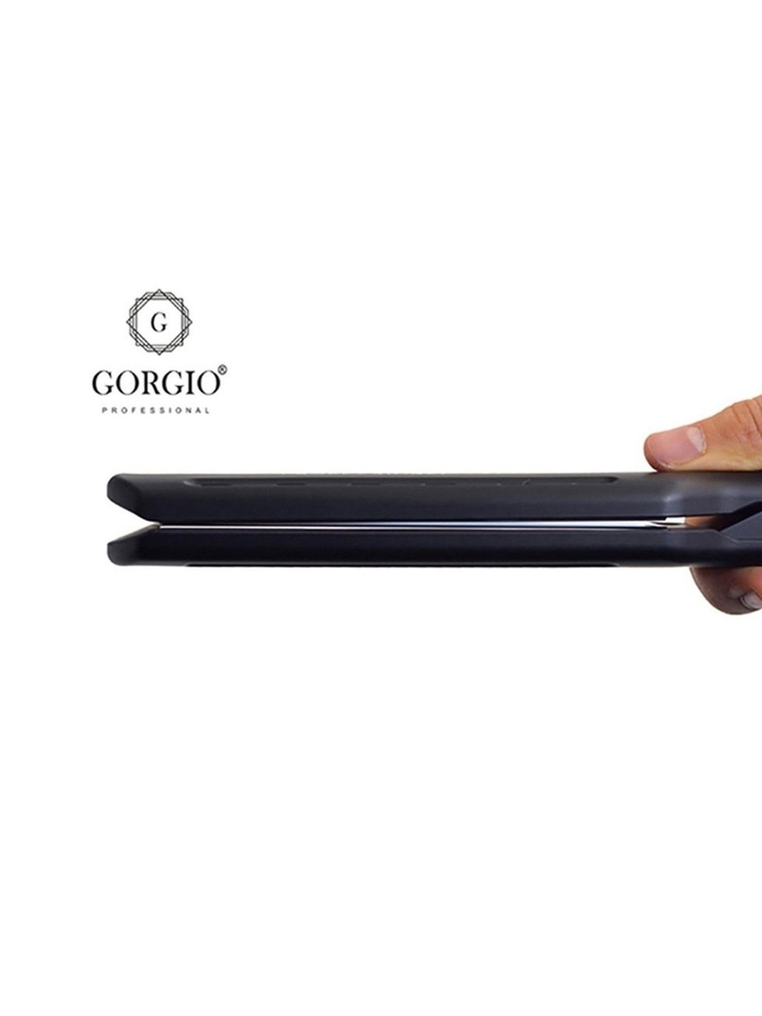Gorgio Professional HS6 Mirror Titanium Hair Straightener (Black)