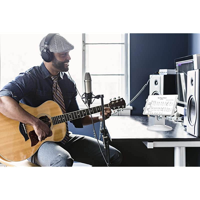 Quick-Connect Desk Mount for iPad 10.2-inch (7th Gen.), iPad Mini 5, iPad Gen 6 (2018), iPad Pro 12.9, Galaxy Tab S3 9.7&rdquo; & More, White