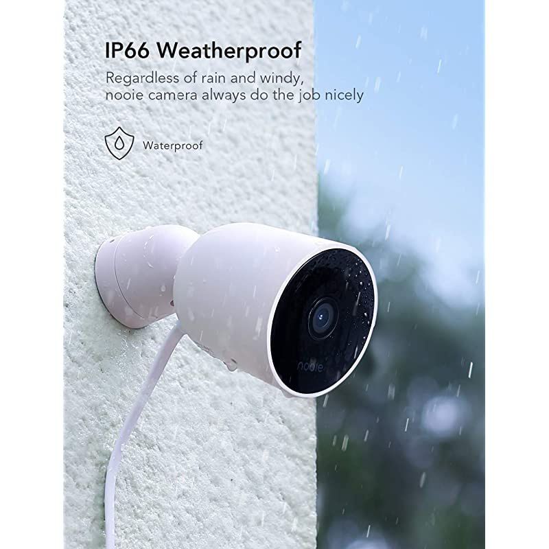 Outdoor Security Camera 1080P Night Vision Surveillance Cameras 24G WiFi IP66 Weatherproof 2Way Audio Motion Detection Activity Alert Deterrent Alarm Works with Alexa