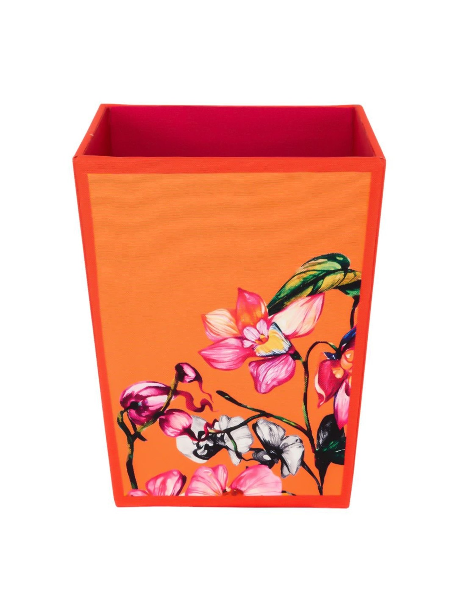 SEJ by Nisha Gupta Orange Wooden Open Dry Bin - 11.5 Litres